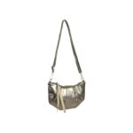 Bolso Bandolera de Mujer en Piel Italiana con Diseño Medialuna y Efecto Brillante - Imagen 3