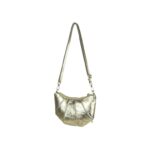 Bolso Bandolera de Mujer en Piel Italiana con Diseño Medialuna y Efecto Brillante - Imagen 4