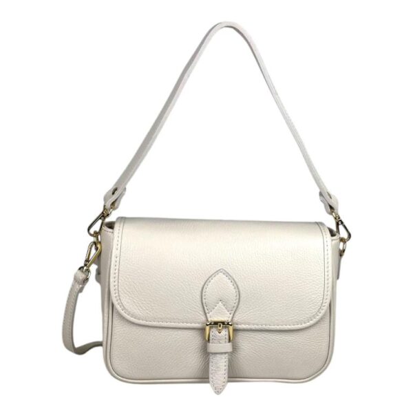 Bolso Bandolera de Piel Italiana con Asa Corta y Bolsillo Trasero para Mujer - Imagen 6