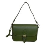 Bolso Bandolera de Piel Italiana con Asa Corta y Bolsillo Trasero para Mujer - Imagen 7