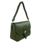 Bolso Bandolera de Piel Italiana con Asa Corta y Bolsillo Trasero para Mujer - Imagen 8