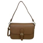 Bolso Bandolera de Piel Italiana con Asa Corta y Bolsillo Trasero para Mujer - Imagen 5