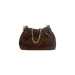 Bolso Bucket de Piel con 2 Asas de Cadena y Cierre de Imán Tipo Botón Mujer - Imagen 3