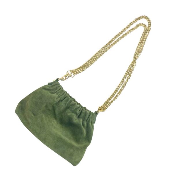 Bolso Bucket de Piel con 2 Asas de Cadena y Cierre de Imán Tipo Botón Mujer - Imagen 15