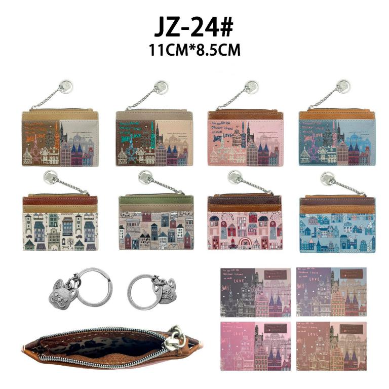 CGJZ-24-All Monedero Sintético Sweet Candy con Diseño Ciudad, Caja y Anilla Decorativa Mujer - Imagen 1