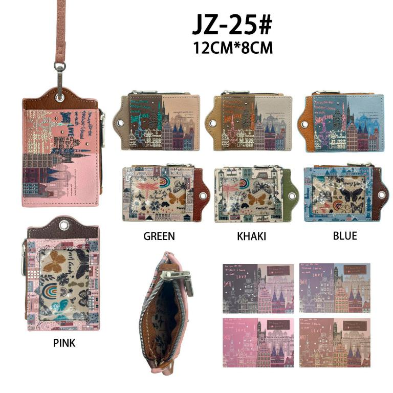 Monedero Sintético Sweet Candy con Diseño Ciudad con Asa Corta y Trasero Transparente Mujer