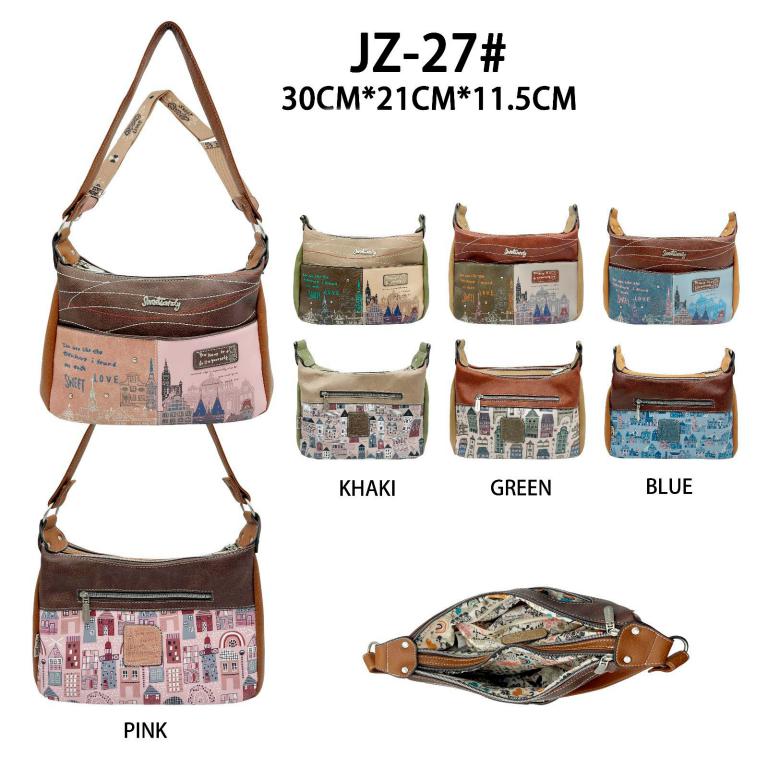 CGJZ-27-All Bolso de Hombro Sintético Sweet Candy con Diseño Ciudad y Bolsillo Trasero Mujer - Imagen 1