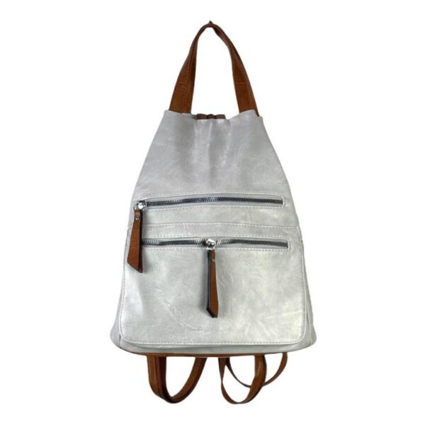 Mochila Antirobo Sintética de Mujer con 3 Bolsillos Exteriores y Cierre de Cremallera - Imagen 4