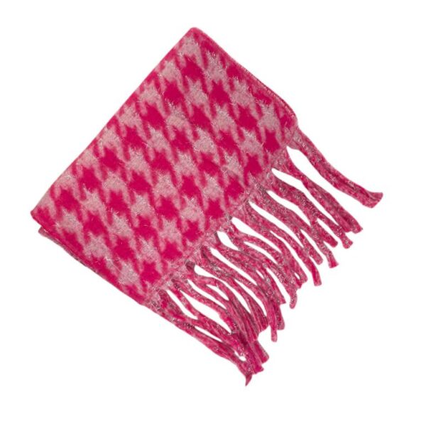 Bonita Bufanda de Lana y Cashmere para Mujer con Diseño Pico de Gallo - Imagen 5