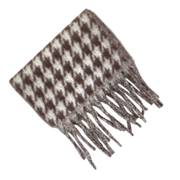 Bonita Bufanda de Lana y Cashmere para Mujer con Diseño Pico de Gallo - Imagen 6