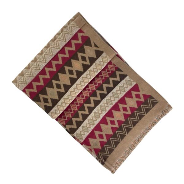 Cómoda Bufanda de Lana con Precioso Diseño y Colores de Mujer - Imagen 4