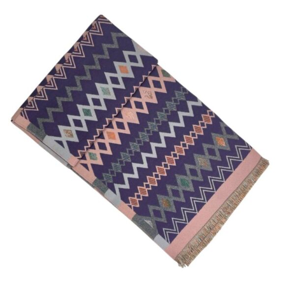 Cómoda Bufanda de Lana con Precioso Diseño y Colores de Mujer - Imagen 2