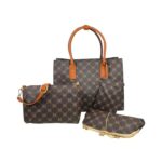 Bolso Shopper Sintético + Bolso Bandolera + Bolsito Tipo Clutch + Cartera para Mujer