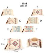 Bolso Bandolera de Algodón Estilo Bohemio con Asa de Mano y Flecos Laterales para Mujer - Imagen 2