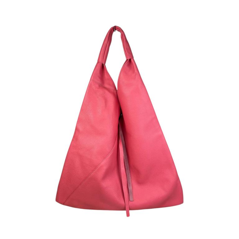 Bolso shopper piel de grano con monedero-Coral Bolso shopper piel de grano con monedero - Imagen 1