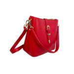 Bolso de Hombro en Piel Italiana con Asa Larga, Tira Bandolera y Mini Solapa Magnética de Mujer - Imagen 14