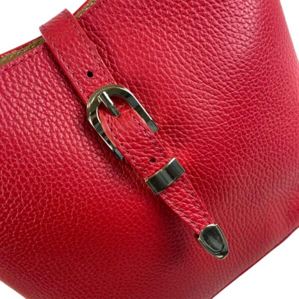 Bolso de Hombro en Piel Italiana con Asa Larga, Tira Bandolera y Mini Solapa Magnética de Mujer - Imagen 16