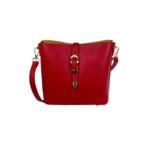 Bolso de Hombro en Piel Italiana con Asa Larga, Tira Bandolera y Mini Solapa Magnética de Mujer