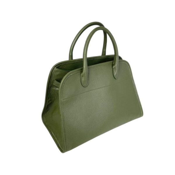 Amplio Bolso tipo Tote de Piel Italiana para Mujer con Asas Cortas y Tira Bandolera - Imagen 2