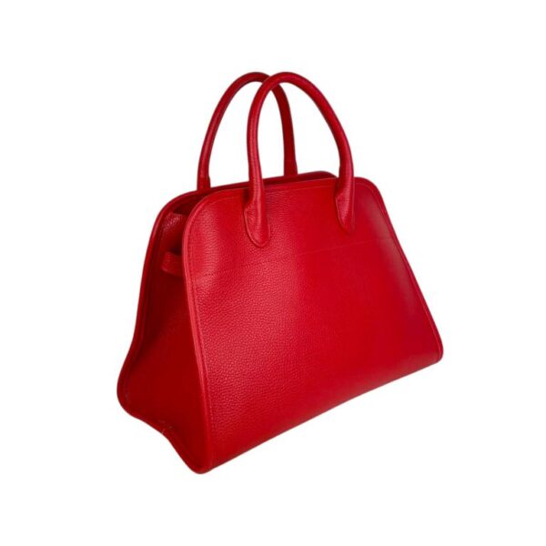 Amplio Bolso tipo Tote de Piel Italiana para Mujer con Asas Cortas y Tira Bandolera - Imagen 3