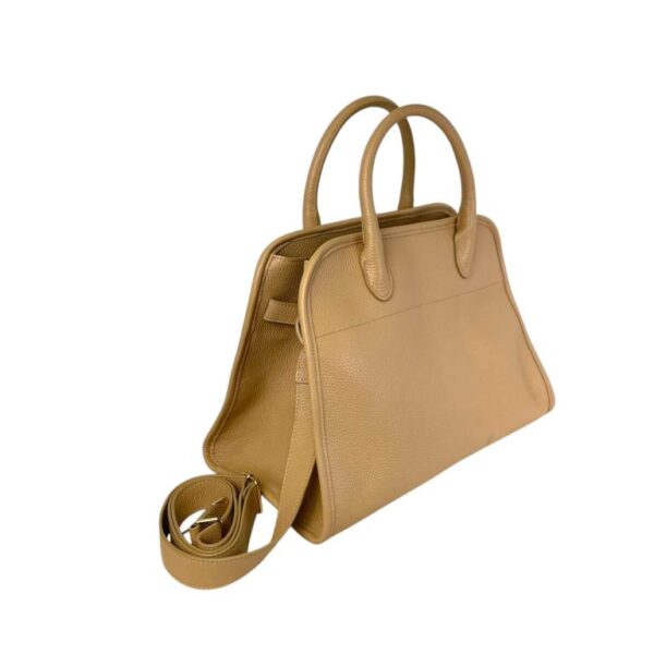 Amplio Bolso tipo Tote de Piel Italiana para Mujer con Asas Cortas y Tira Bandolera - Imagen 10