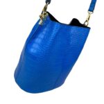 Amplio Bolso Bucket en Piel Italiana con Diseño de Serpiente y 3 Compartimentos de Mujer - Imagen 9