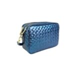 Bolso Bandolera de Mujer en Piel Italiana con Efecto Brillante y 2 Bolsillos con Cremallera - Imagen 9