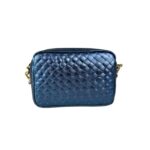 Bolso Bandolera de Mujer en Piel Italiana con Efecto Brillante y 2 Bolsillos con Cremallera - Imagen 10