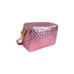 Bolso Bandolera de Mujer en Piel Italiana con Efecto Brillante y 2 Bolsillos con Cremallera - Imagen 8