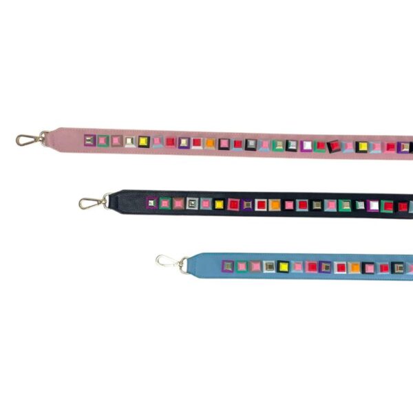 Asa Sintética para Bolso con Enganche Dorado y Piedras de Colores Decorativas para Mujer - Imagen 2