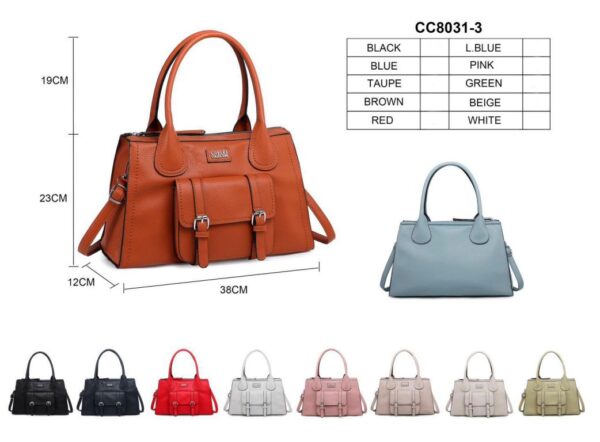 Bolso Maletín Sintético de Gran Capacidad con Bolsillo Frontal Coveri Collection de Mujer - Imagen 2