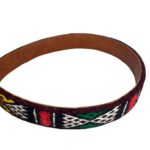 Cinturón Artesanal de Piel con Bonito Estampado Étnico y Diseño Exclusivo para Mujer - Imagen 2