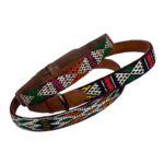 Cinturón Artesanal de Piel con Bonito Estampado Étnico y Diseño Exclusivo para Mujer - Imagen 4