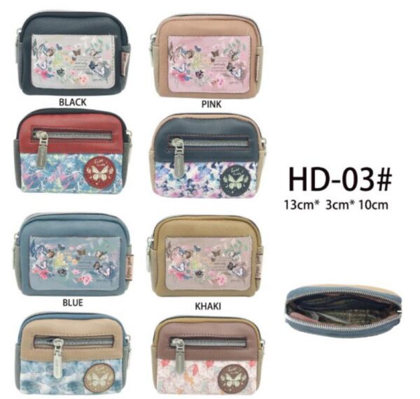 Monedero Compacto Diseño Mariposa Sweet Candy con Bolsillo Trasero para Mujer - Imagen 5