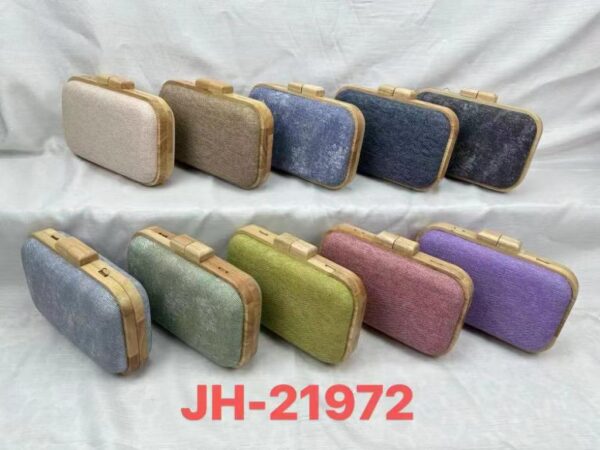 Bolso de Fiesta Sintético de Mujer con Cierre Magnético de Madera y Asa de Cadena Extraíble - Imagen 2