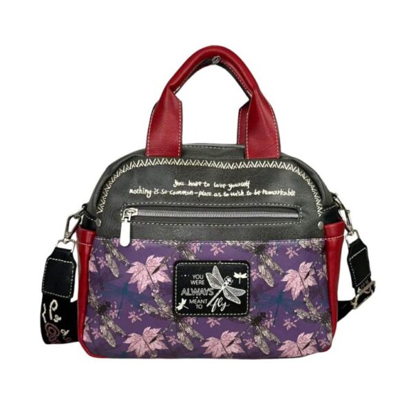 Bolso Bandolera con Diseño Libélula, Asa Corta y 3 Bolsillos Exteriores Mujer - Imagen 7