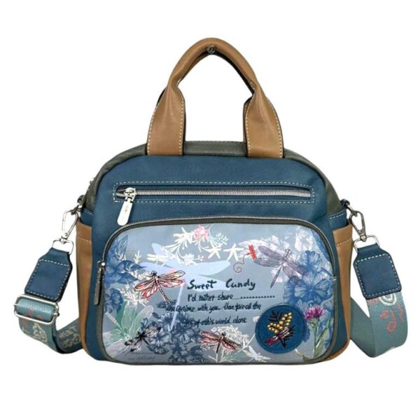 Bolso Bandolera con Diseño Libélula, Asa Corta y 3 Bolsillos Exteriores Mujer - Imagen 4