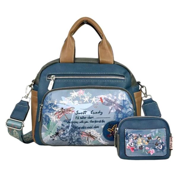 Bolso Bandolera con Diseño Libélula, Asa Corta y 3 Bolsillos Exteriores Mujer - Imagen 13