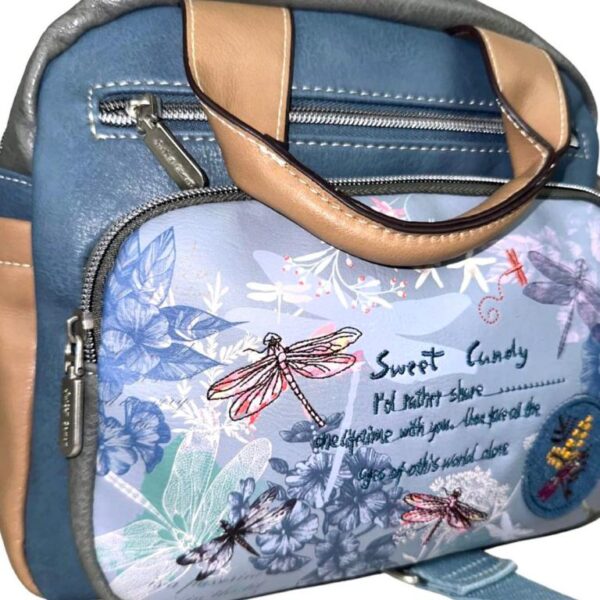 Bolso Bandolera con Diseño Libélula, Asa Corta y 3 Bolsillos Exteriores Mujer - Imagen 17