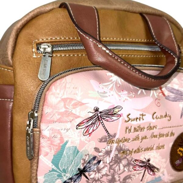 Bolso Bandolera con Diseño Libélula, Asa Corta y 3 Bolsillos Exteriores Mujer - Imagen 14