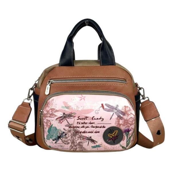 Bolso Bandolera con Diseño Libélula, Asa Corta y 3 Bolsillos Exteriores Mujer - Imagen 3