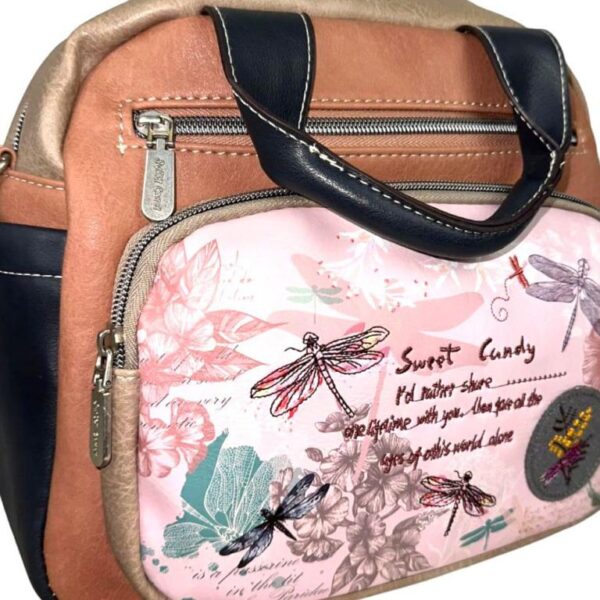 Bolso Bandolera con Diseño Libélula, Asa Corta y 3 Bolsillos Exteriores Mujer - Imagen 16