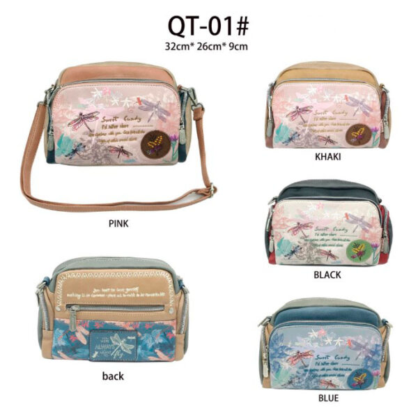 Bolso Bandolera Sweet Candy con Diseño Libélula y Multicompartimentos Mujer - Imagen 5