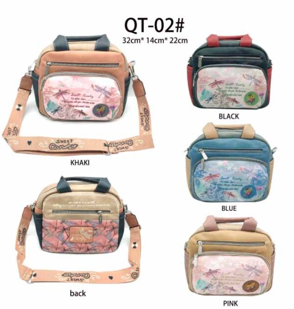 Bolso Bandolera con Diseño Libélula, Asa Corta y 3 Bolsillos Exteriores Mujer - Imagen 5