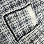 Chal Check Tweed de mujer con bolsillos, mangas y flecos - Imagen 5