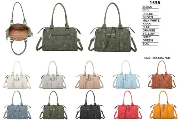 Bolso Sintético de Hombro con Bolsillos Exteriores, Asas Largas y Gran Capacidad para Mujer - Imagen 2