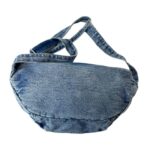 Riñonera de Algodón y Tela Vaquera para Mujer con 3 Bolsillos con Cierre de Cremallera - Imagen 5