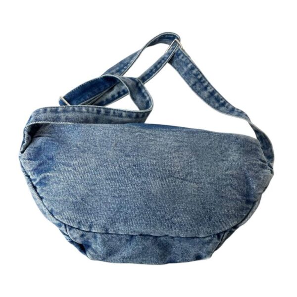 Riñonera de Algodón y Tela Vaquera para Mujer con 3 Bolsillos con Cierre de Cremallera - Imagen 5