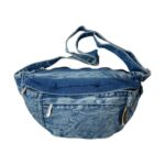 Riñonera de Algodón y Tela Vaquera para Mujer con 3 Bolsillos con Cierre de Cremallera - Imagen 4