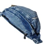 Riñonera de Algodón y Tela Vaquera para Mujer con 3 Bolsillos con Cierre de Cremallera - Imagen 6